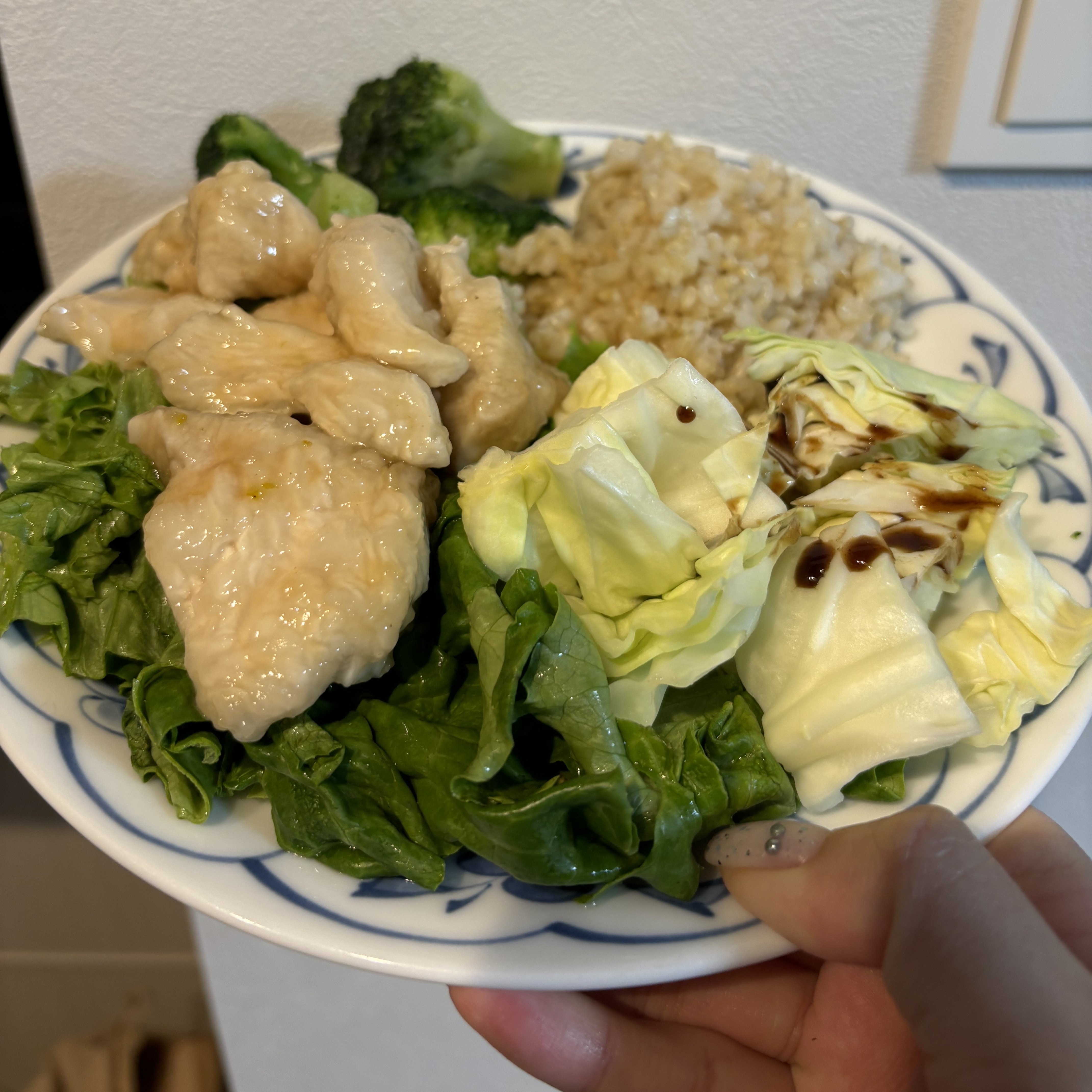 自炊した料理の写真。まずそう